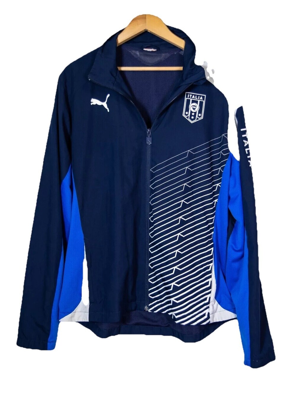 Puma Italy 2013 Team Track Woven Jacket Italia Soccer Vintage Men's XL